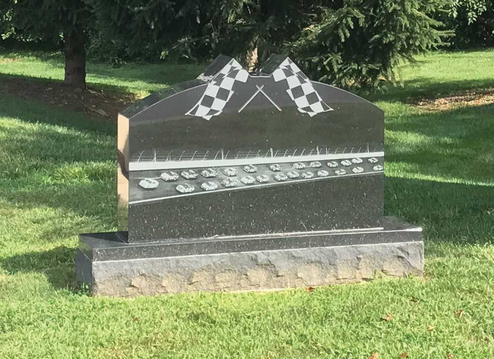 Washington Park Cemetery Racecar Headstone