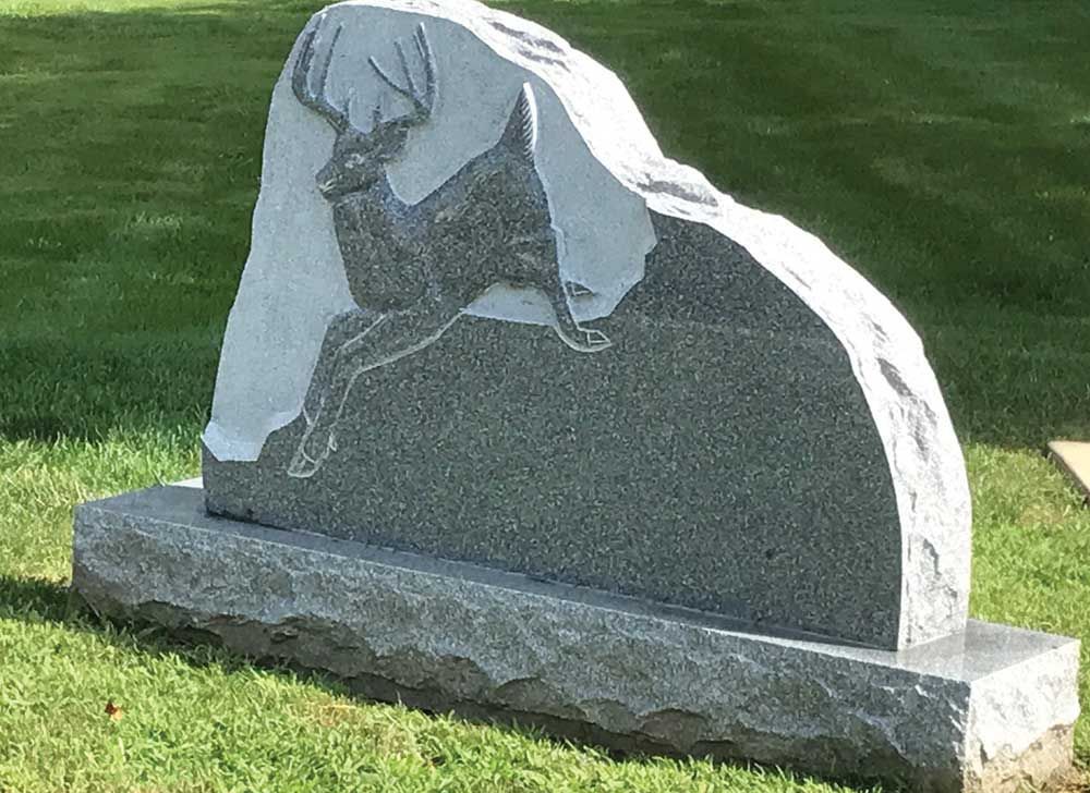 Washington Park Cemetery Deer Headstone
