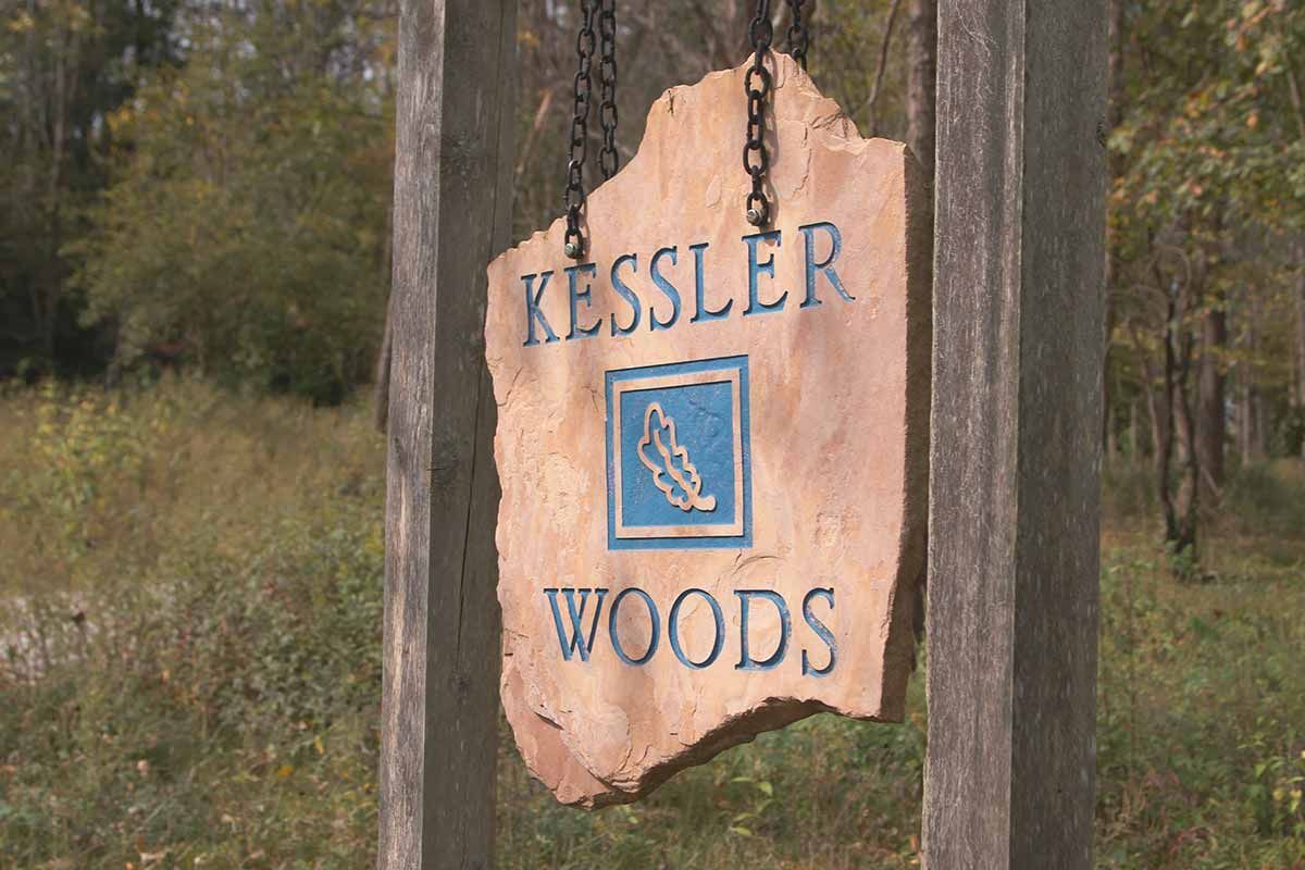 Washington Park Cemetery Kessler Woods Sign