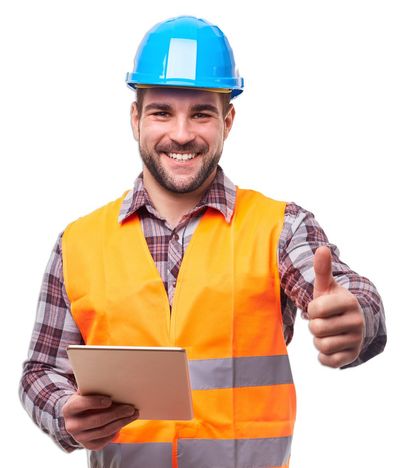 Elevator Service — Smiling Worker Gesturing Thumbs Up in Newark, DE