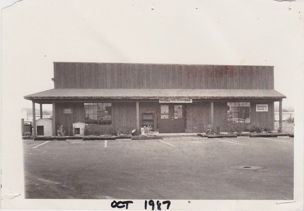 A black and white photo of a building taken in 1967