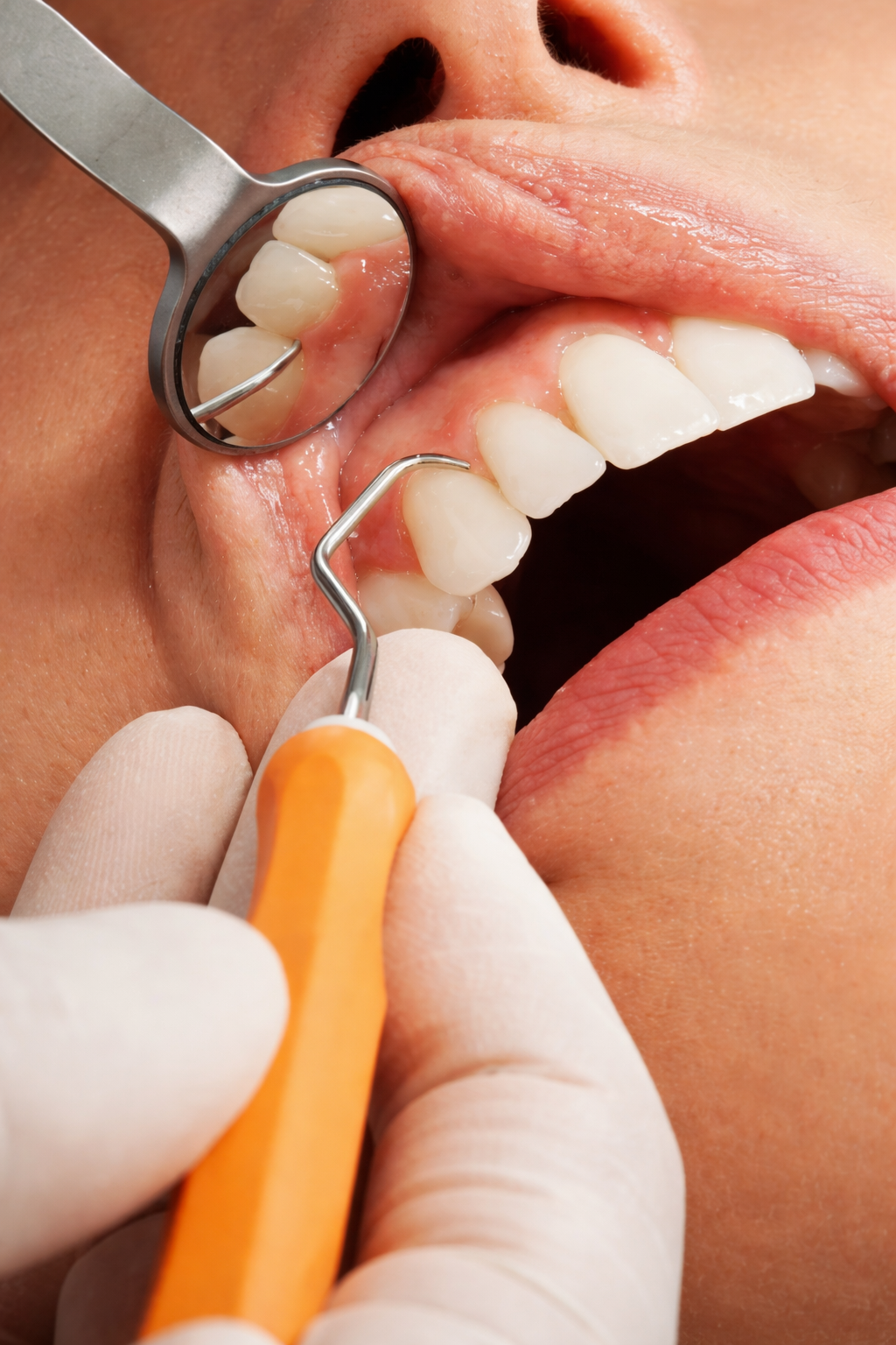 Raspagem e polimento dentário para remoção de placa bacteriana
