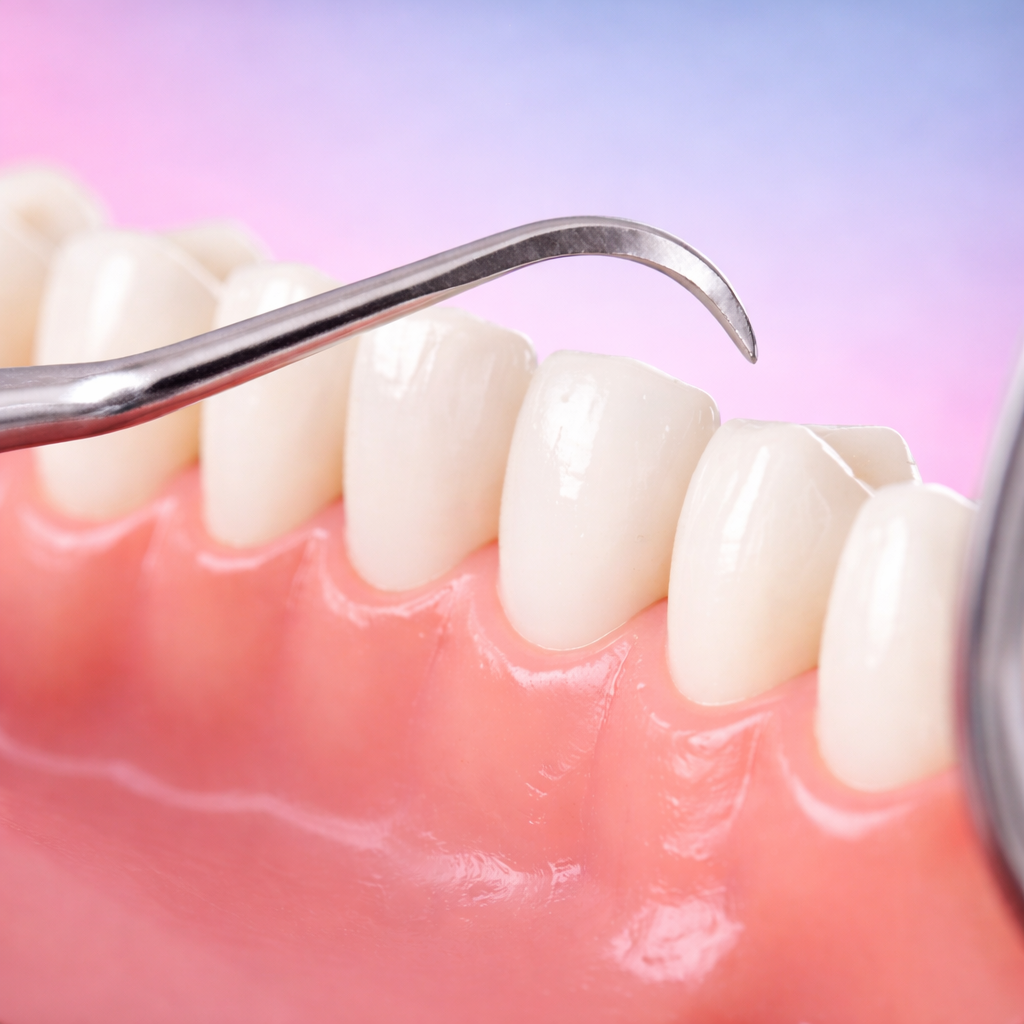 Procedimento de medicina dentária generalista em consulta
