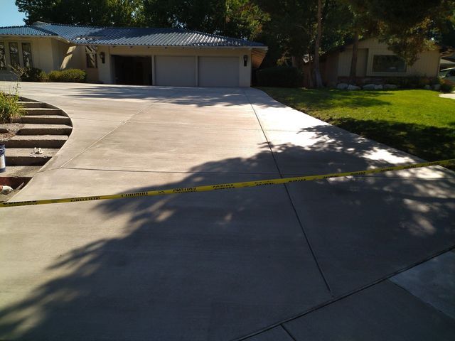 A Concrete Driveway with Steps Leading to a House – Reno, NV – Concreteworks LLC