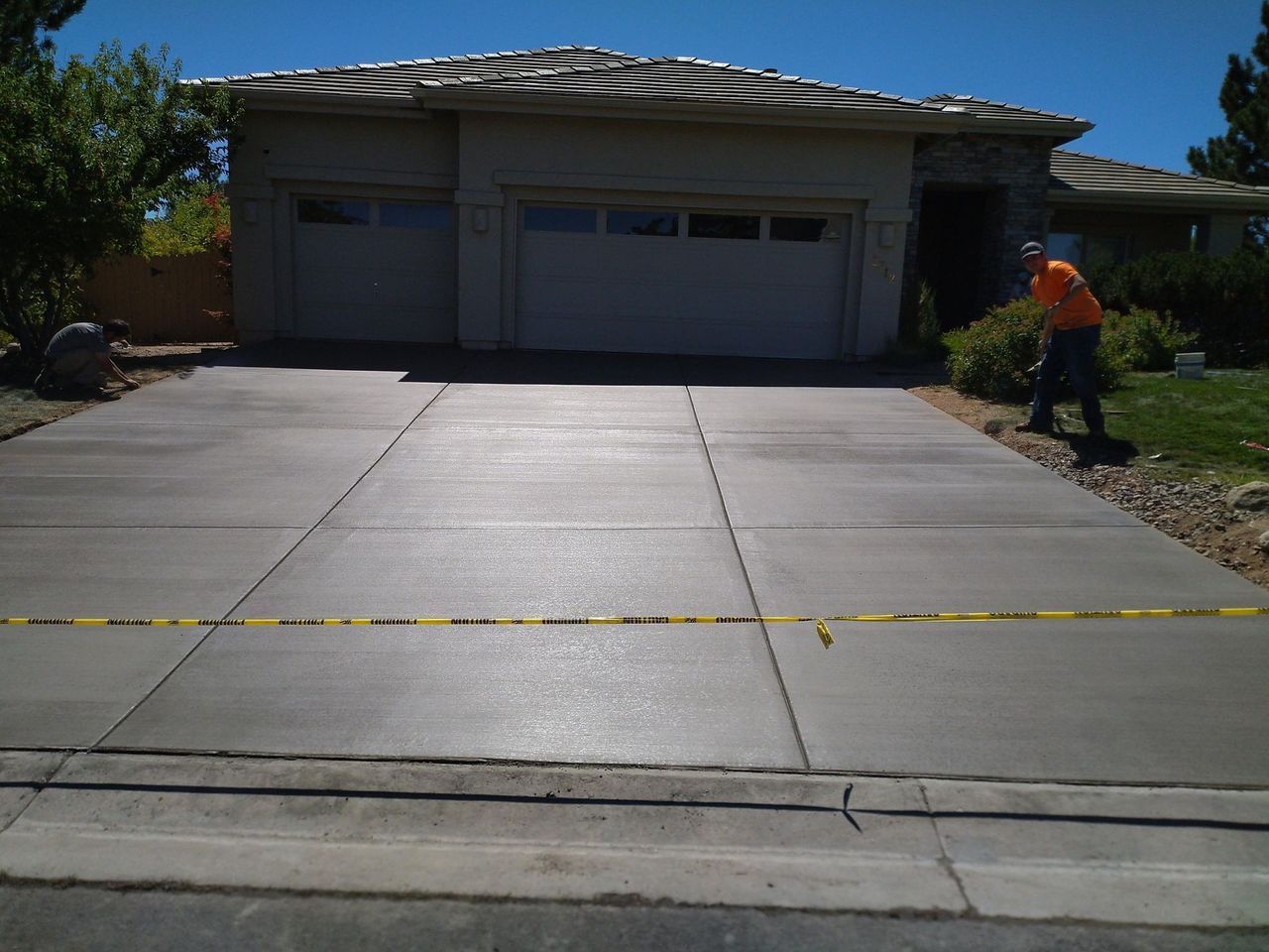 A Concrete Driveway is Built in Front of a House – Reno, NV – Concreteworks LLC