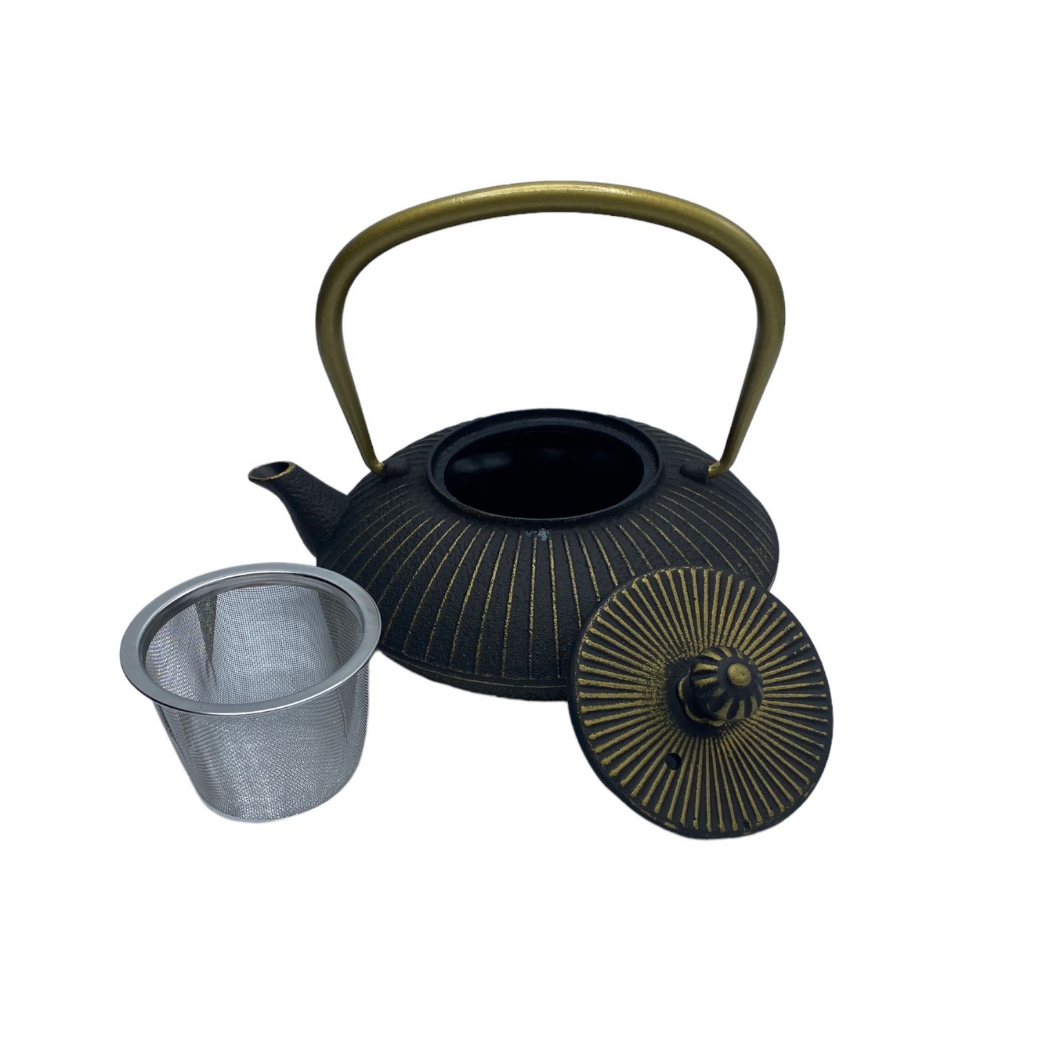 Theepot zwart/goud Salt Pepper