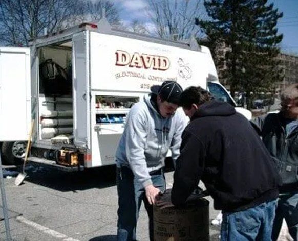 Electrician with David Electrical Truck — North Andover, MA — David Electrical Contracting LLC