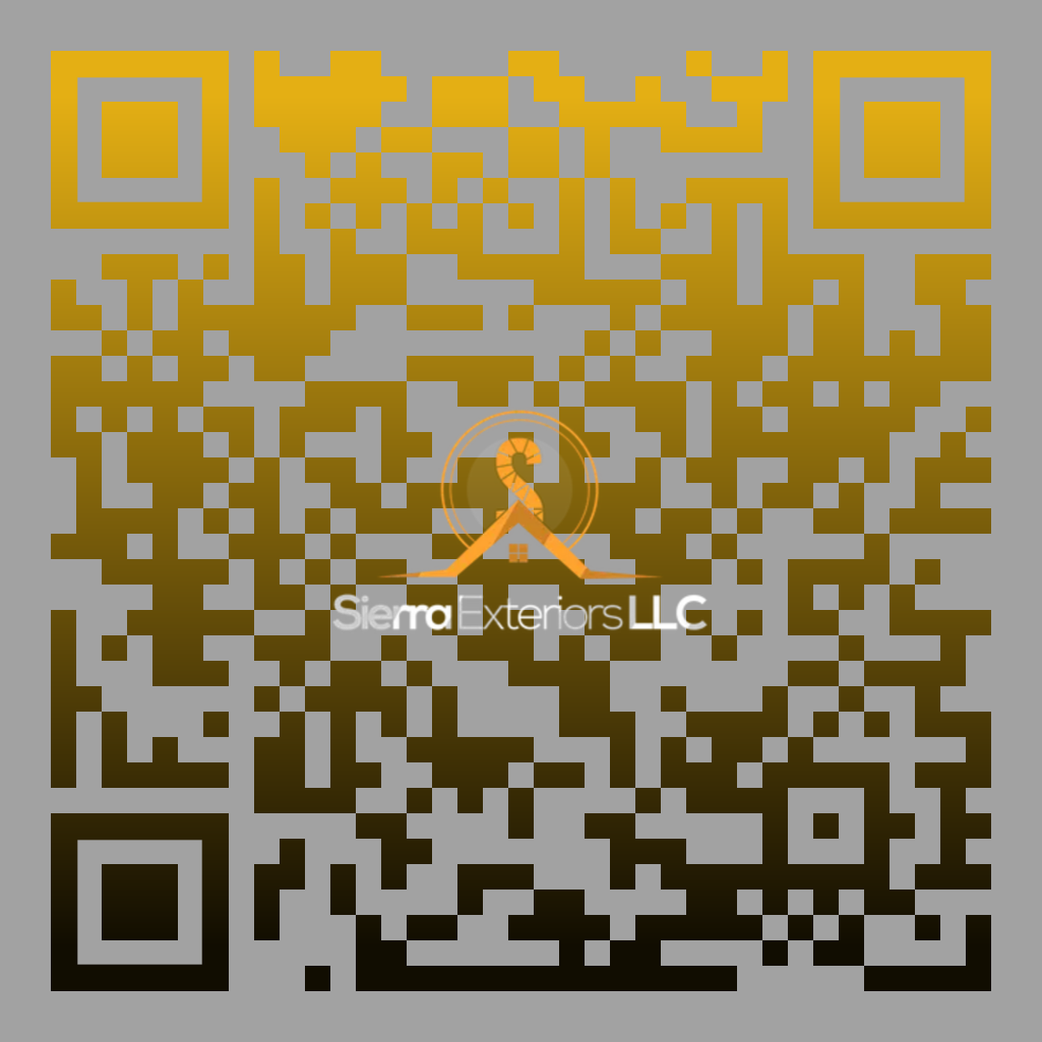 A qr code for sierra exteriors llc is shown