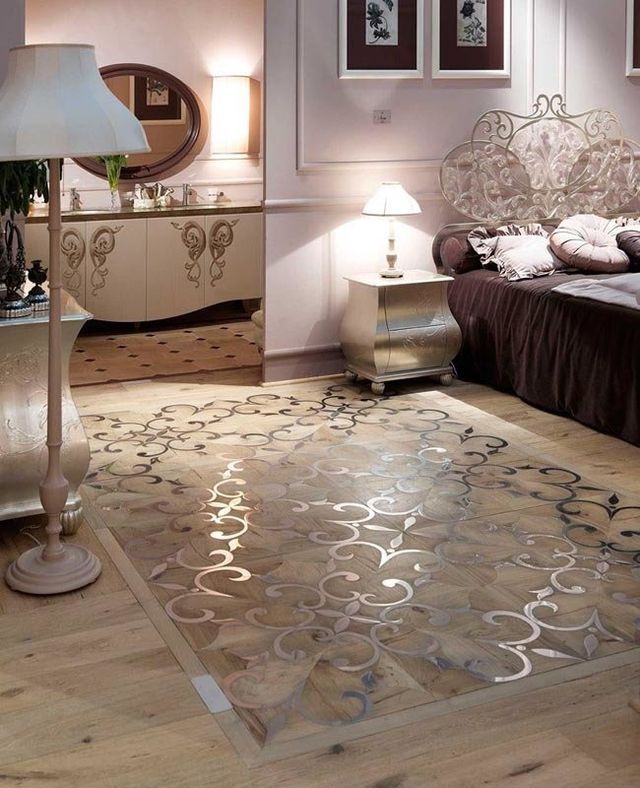 Parquet in camera da letto e bagno