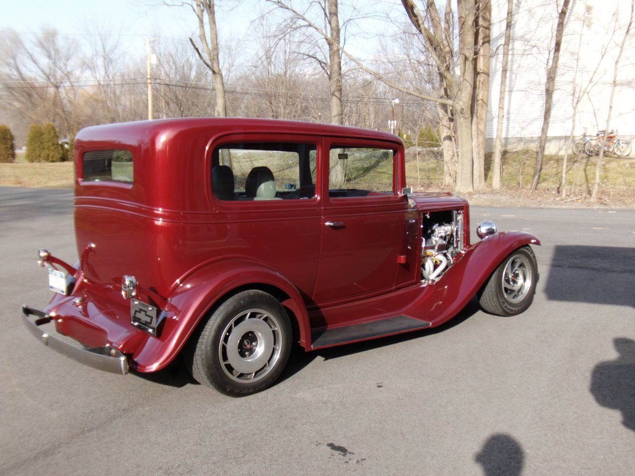 Vintage red car ━ Albany, NY ━ Capitalland Glass