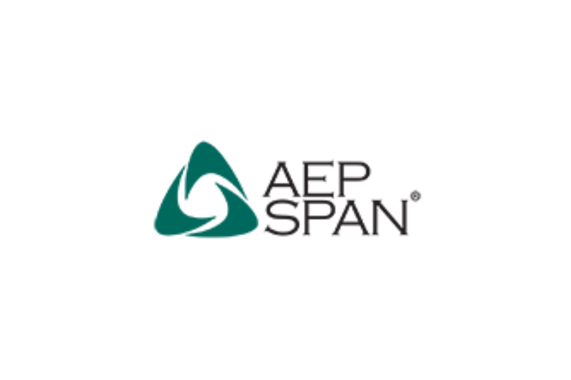 Aep span logo on a white background