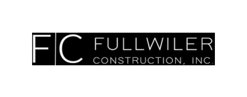 A black and white logo for fc fullwiler construction inc.