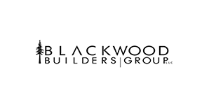 A black and white logo for blackwood builders group.