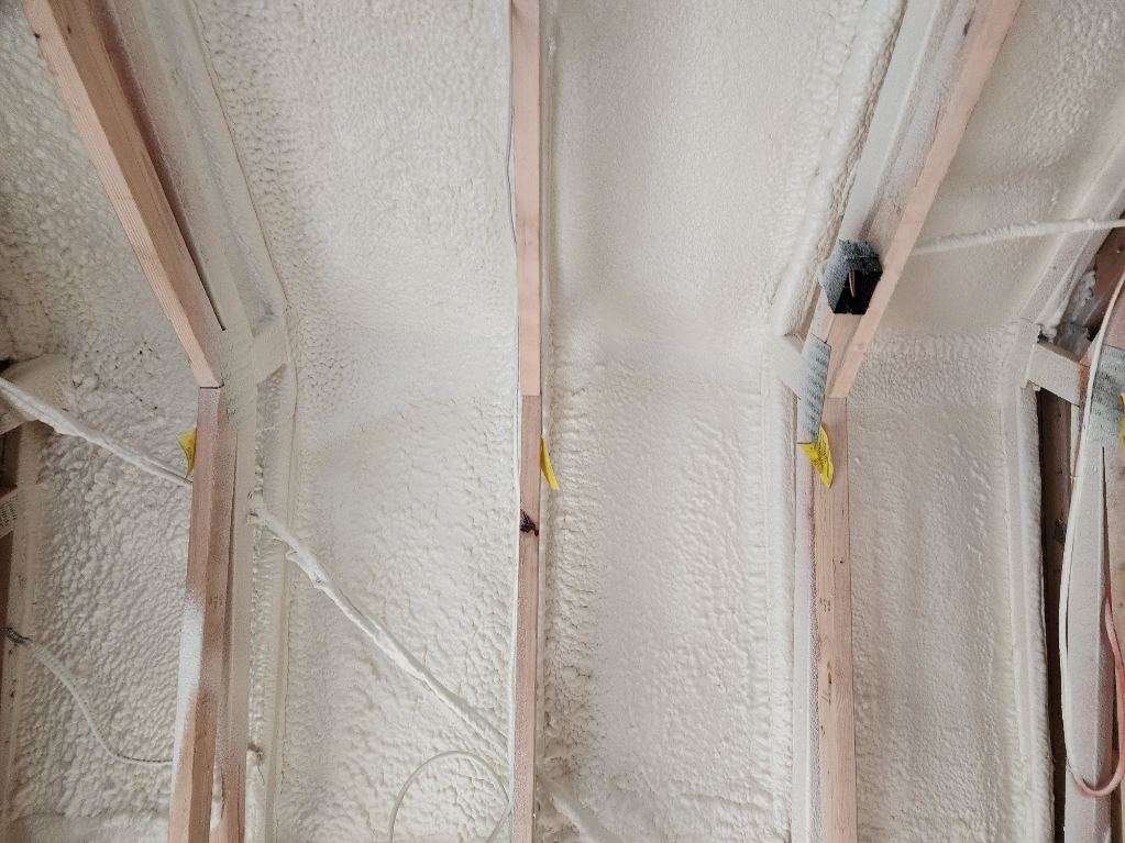 A room with a lot of foam on the walls and ceiling.