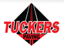 A black and red logo for tucker 's paving