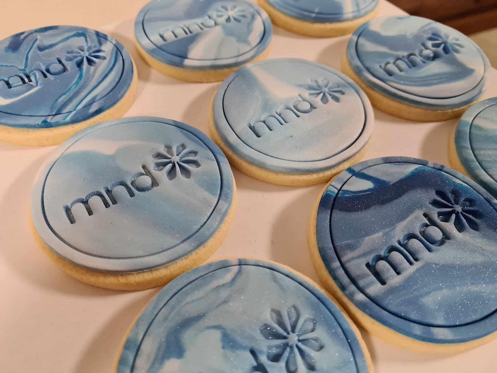A Bunch Of Cookies With The Word Mind On Them — Cedar Park Bakehouse in Taranganba, QLD