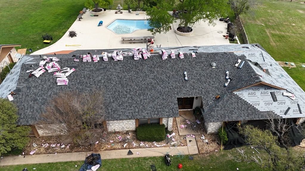 Storm damaged roof inspection in Georgetown TX