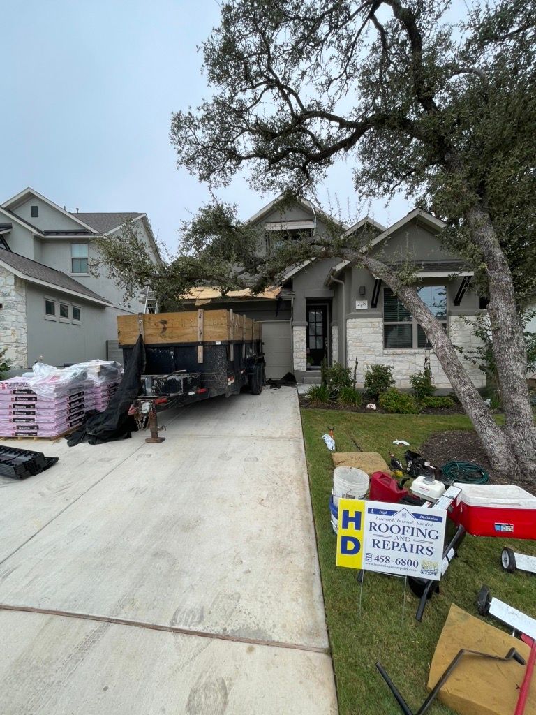 Hail and wind damage roof repair Georgetown TX