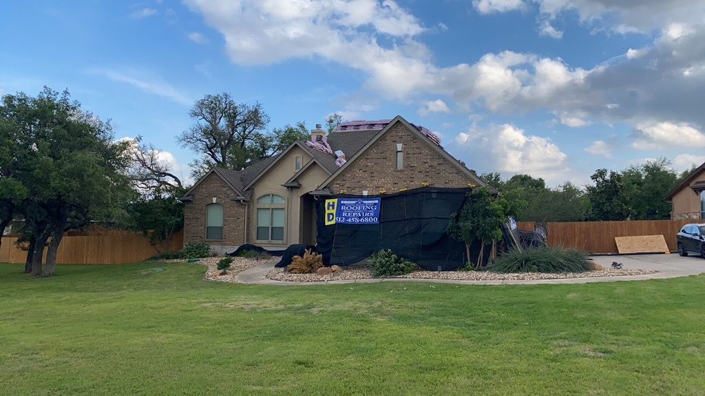 Storm damage roof documentation Georgetown TX