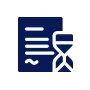 Document with hourglass symbol, representing deadlines or time-sensitive content.