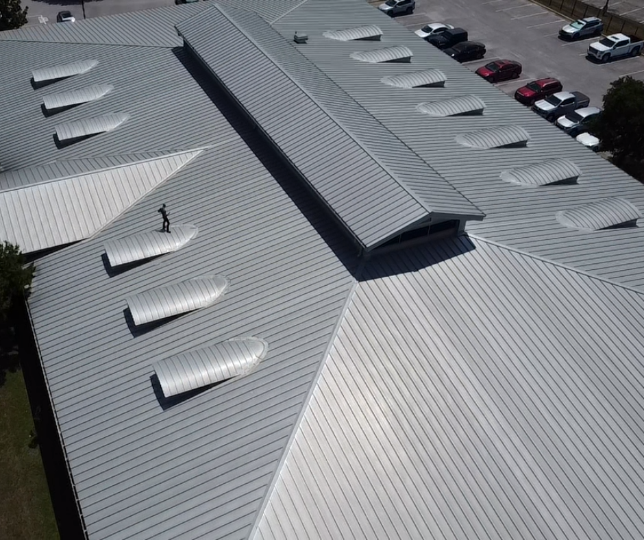 Commercial roof inspection Austin TX metal roofing system