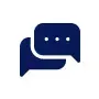 Blue speech bubbles, signifying conversation or chat.