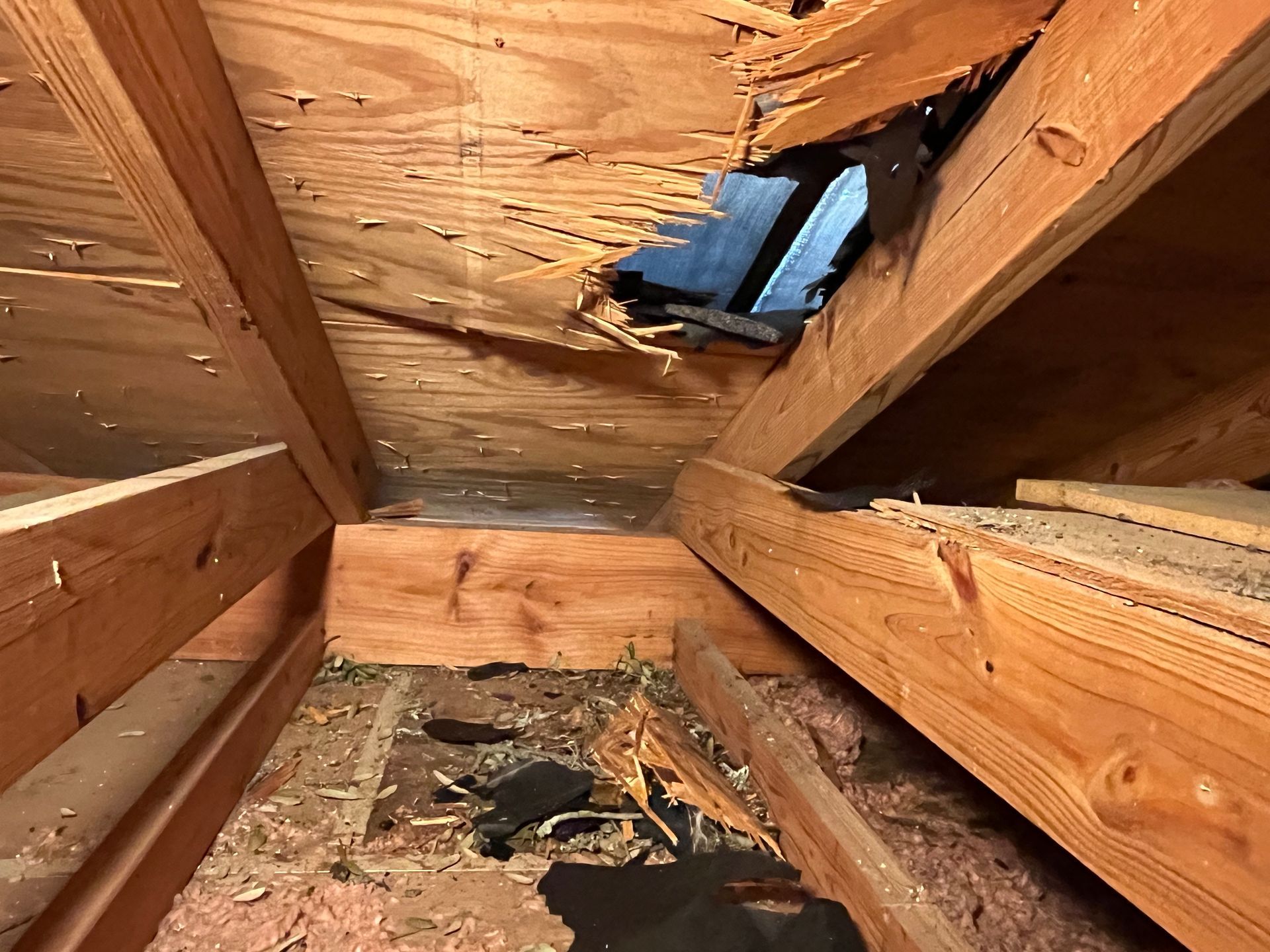 Storm damage emergency roofing inspection in Austin TX