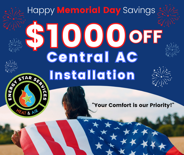 Ad: Install new heater, get AC 50% off. Energy Star Services offers HVAC system services.