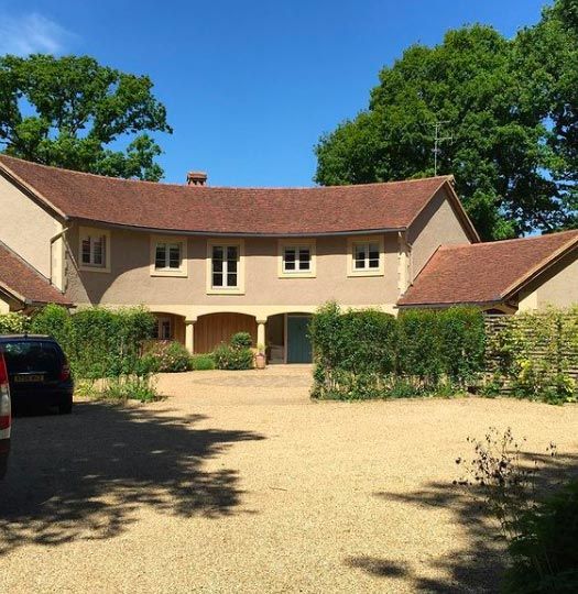 Large house and forecourt