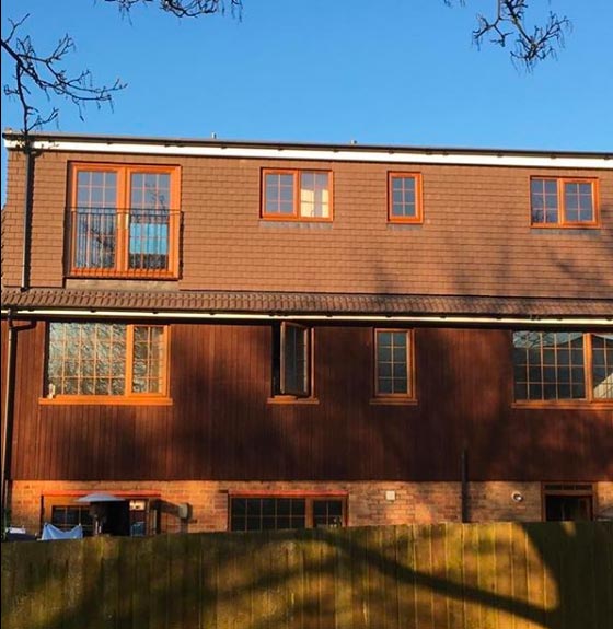 Building with railings