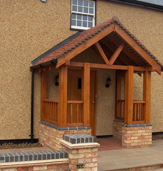 Wooden porch entrance