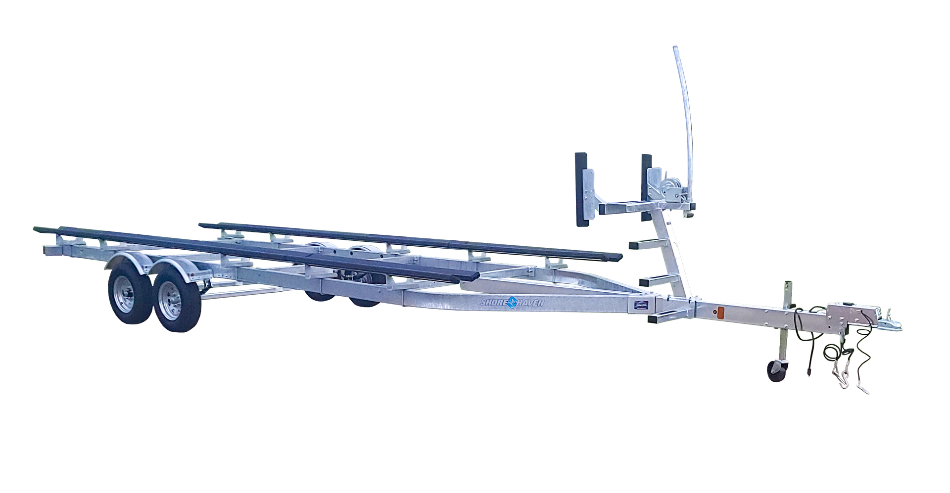 double axle pontoon trailer galvanized