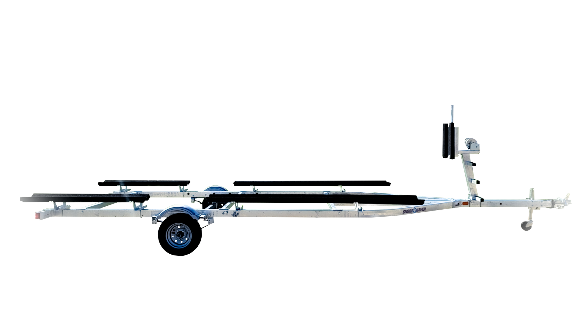 single axle galvanized pontoon trailers