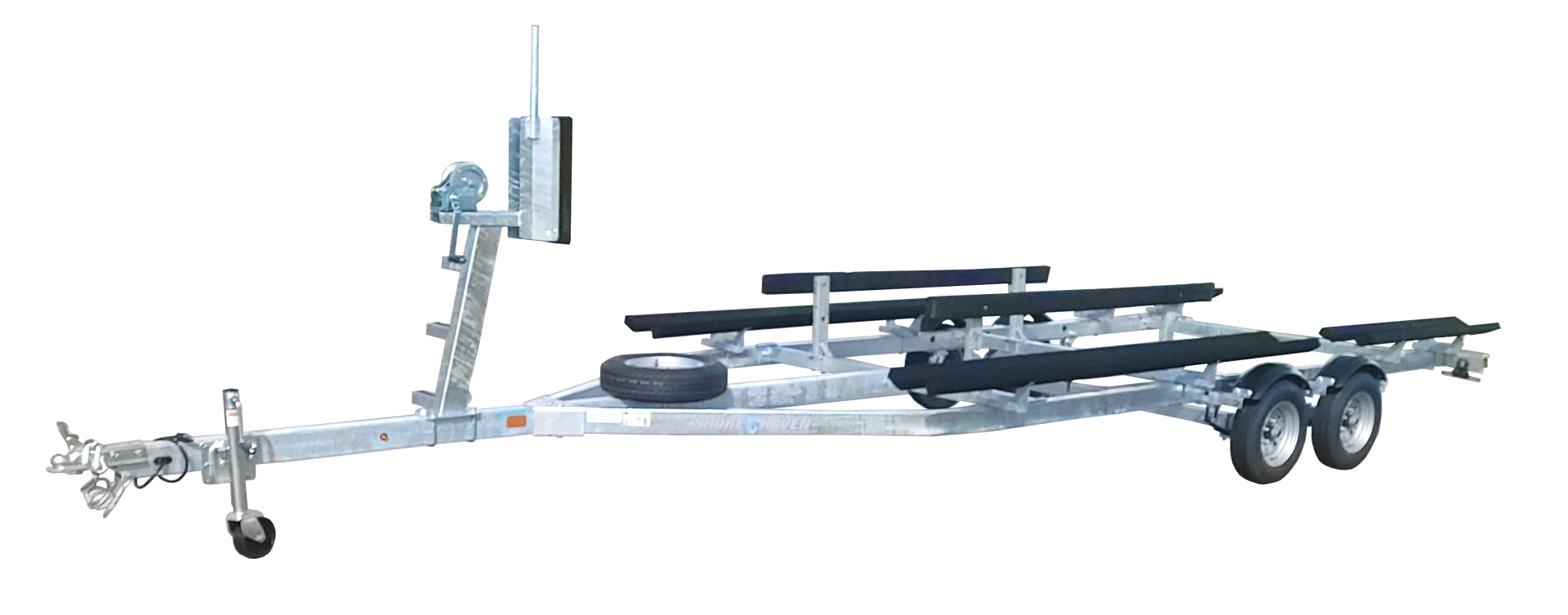 pontoon trailer with load guides