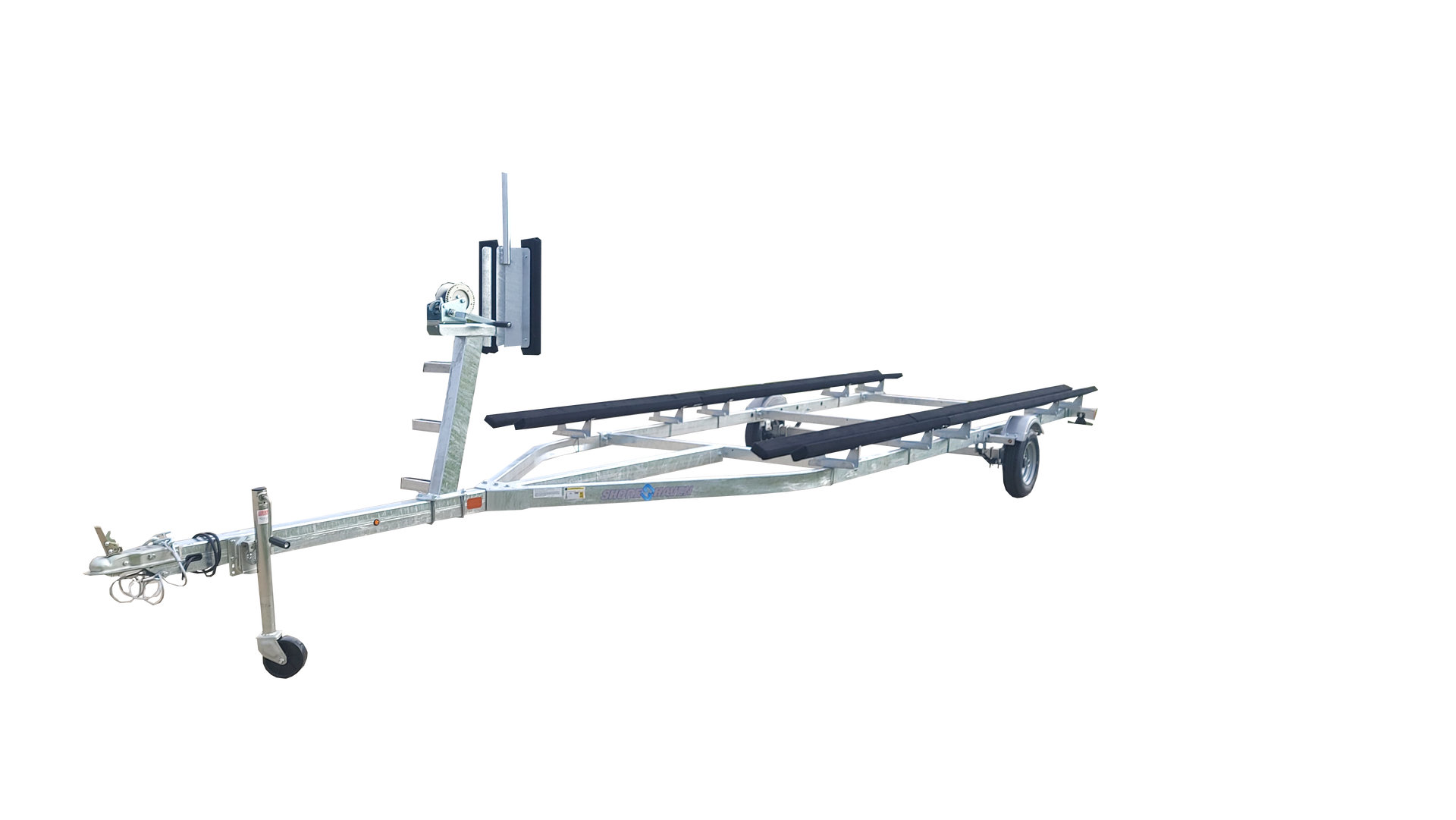 single axle galvanized pontoon trailer