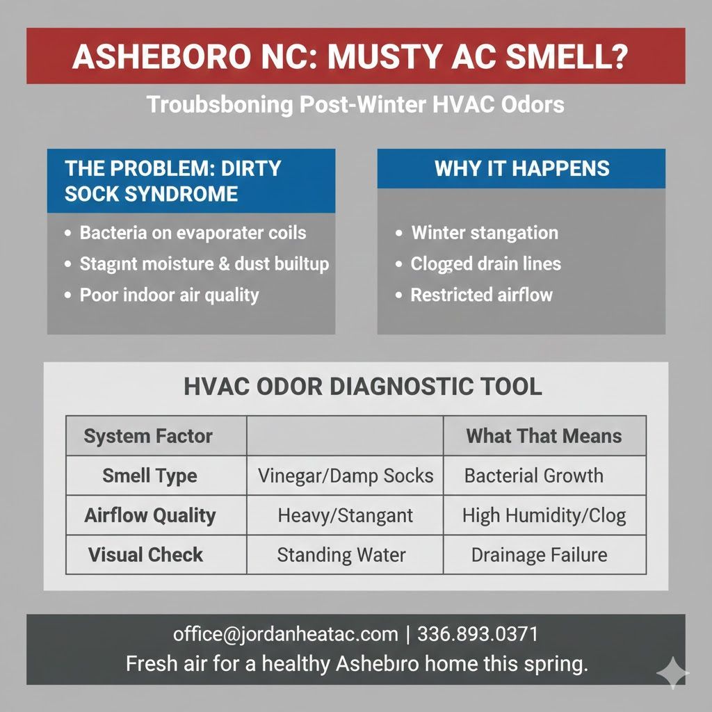 Professional checking air conditioning coils for mold and moisture in Asheboro NC.