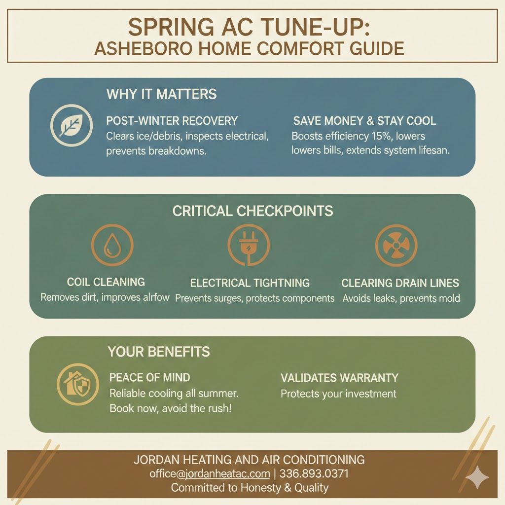 A technician performing a professional AC tune up in Asheboro NC.