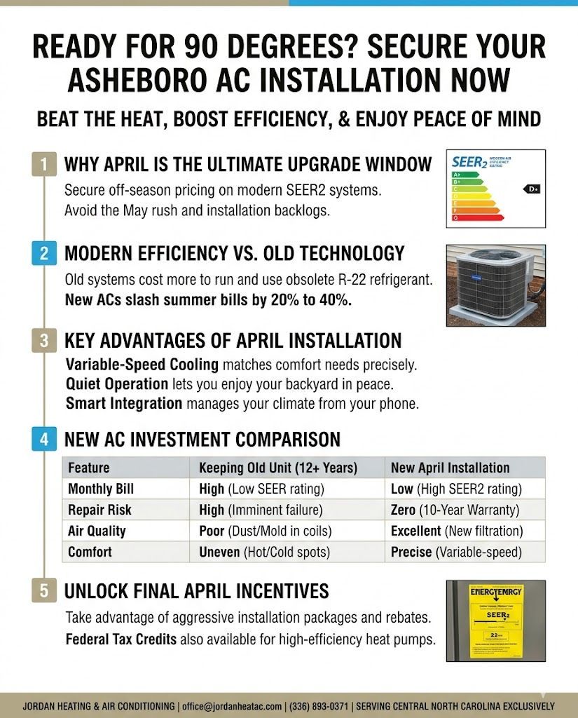 A brand new, high-efficiency outdoor air conditioning condenser unit installed on a clean plastic pa