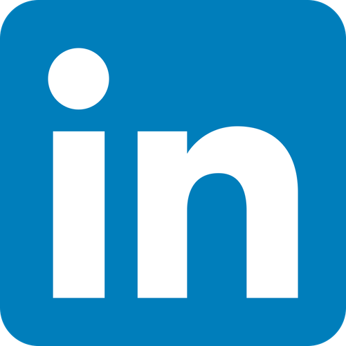The LinkedIn logo: a white lowercase 