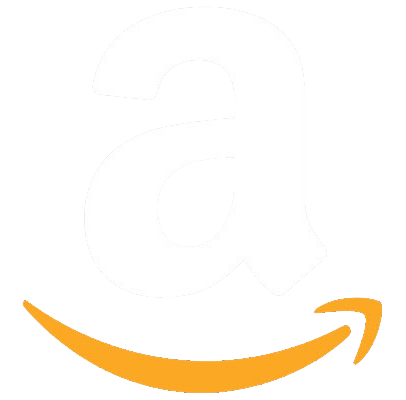 The Amazon logo consisting of a lowercase white letter 