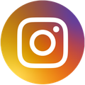 Instagram logo with white camera icon on a multicolor gradient circle