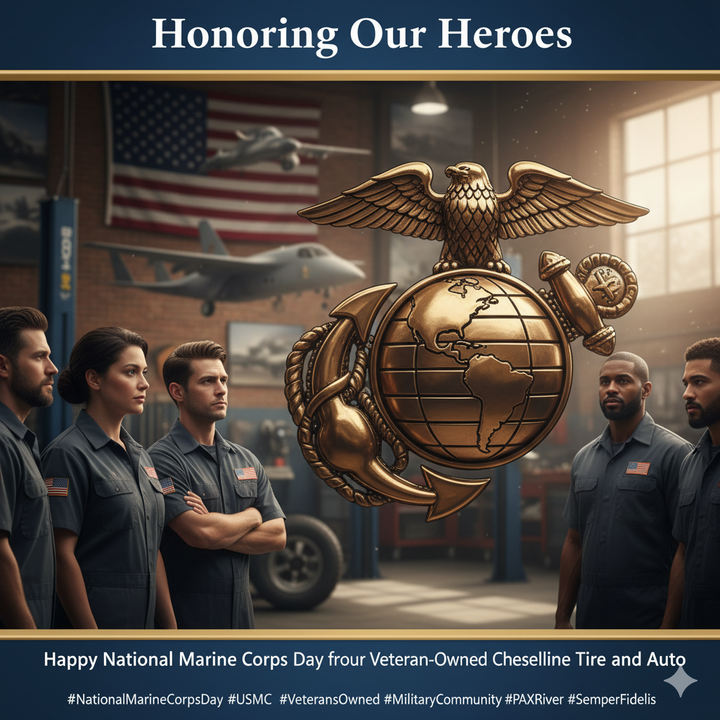 Cheseldine Tire and Auto honors National Marine Corp Day