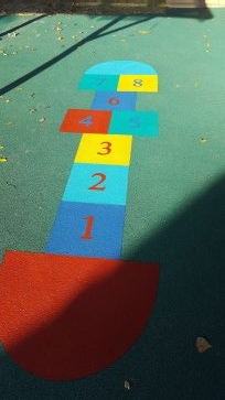 Hopscotch design, Hopscotch playground, hopscotch preschool