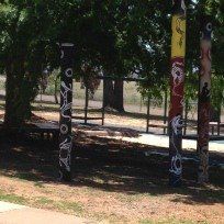 Aboriginal Totem pole, Totem pole playground, totem School