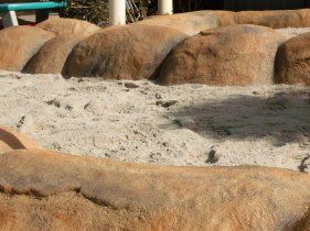 Sand pit, artificial rock, childcare sand pit, preschool sand pit