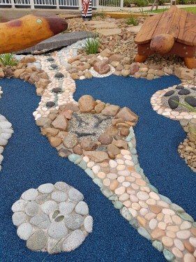 preschool mosaic, Childcare centre mosaic, Totem poles, Aboriginal totems