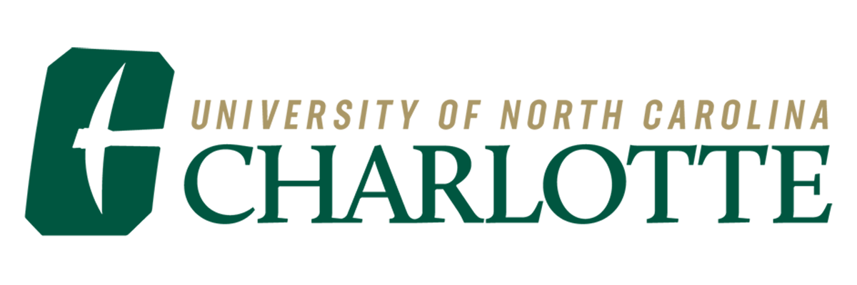 University of North Carolina Charlotte logo with a green stylized