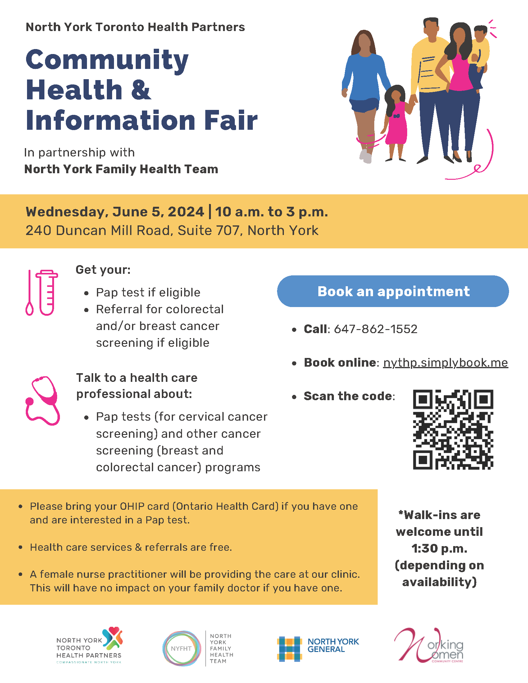 A poster for a community health and information fair.