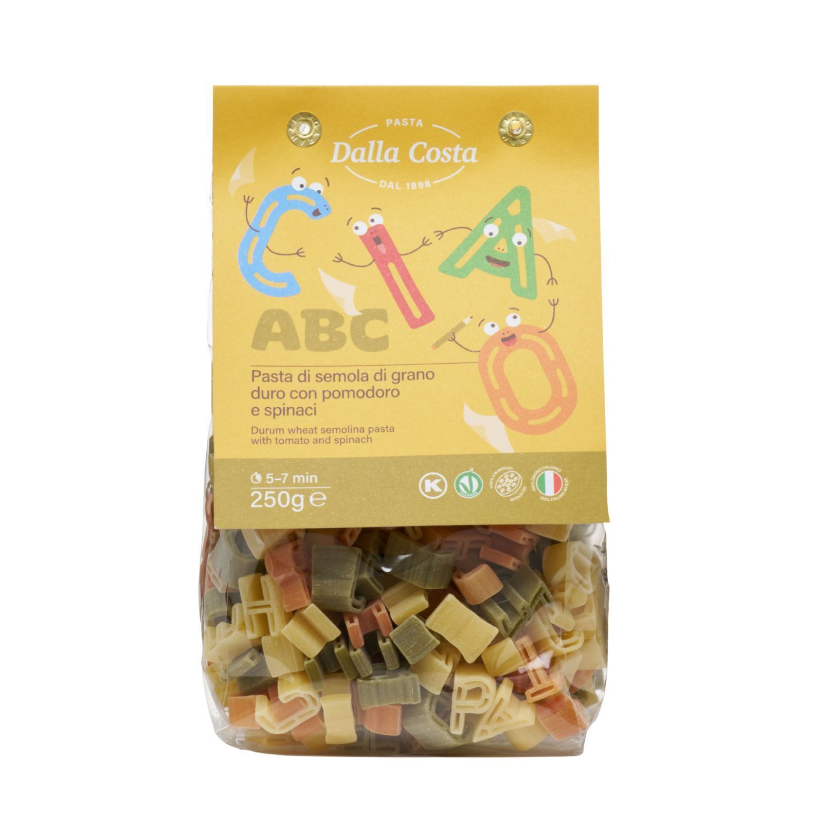 【Dalla Costa】達樂三色字母造型麵250g