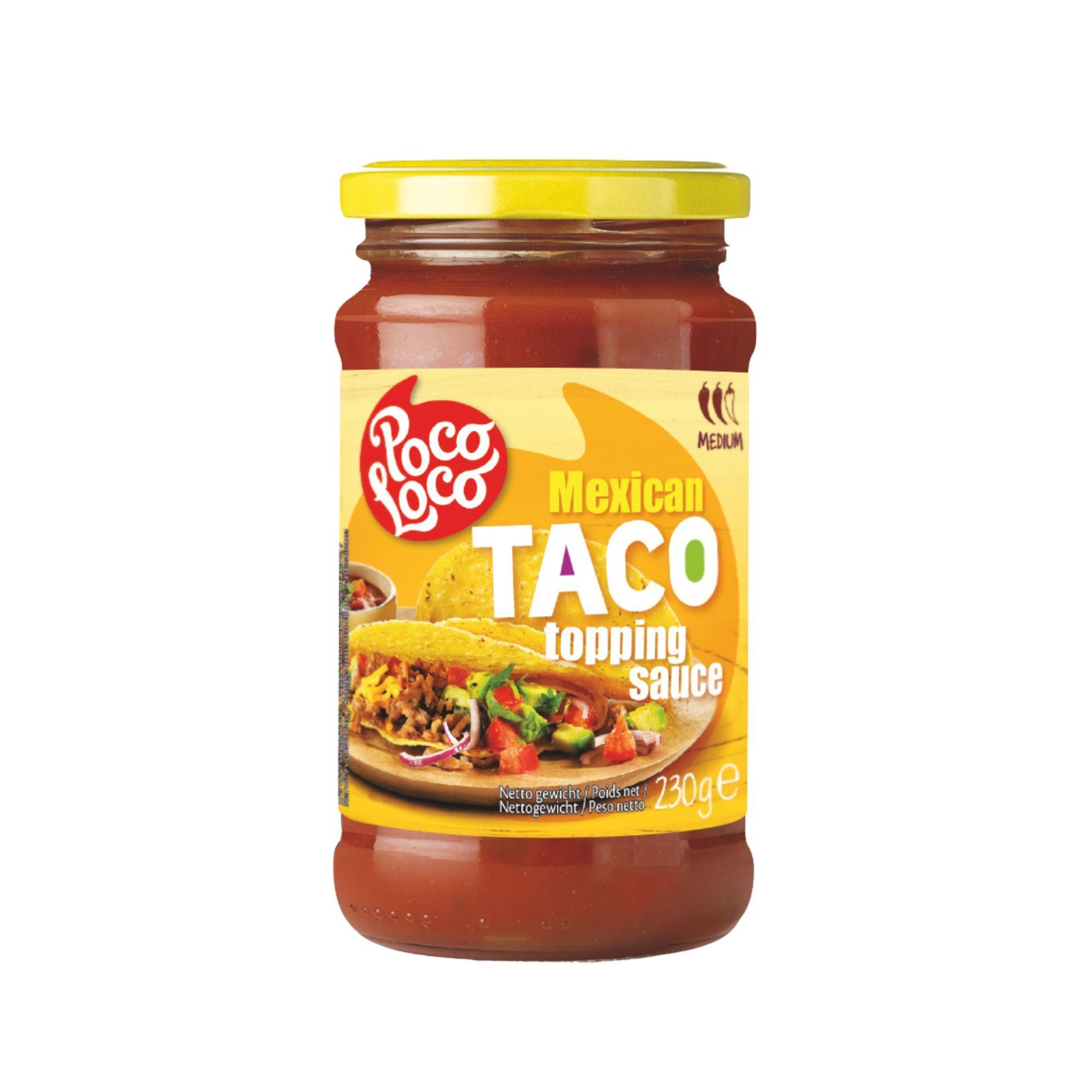 【Poco Loco】中辣塔可醬 230g